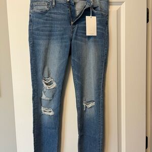 Classic Flying Monkey Blue Distressed Skinny Jeans